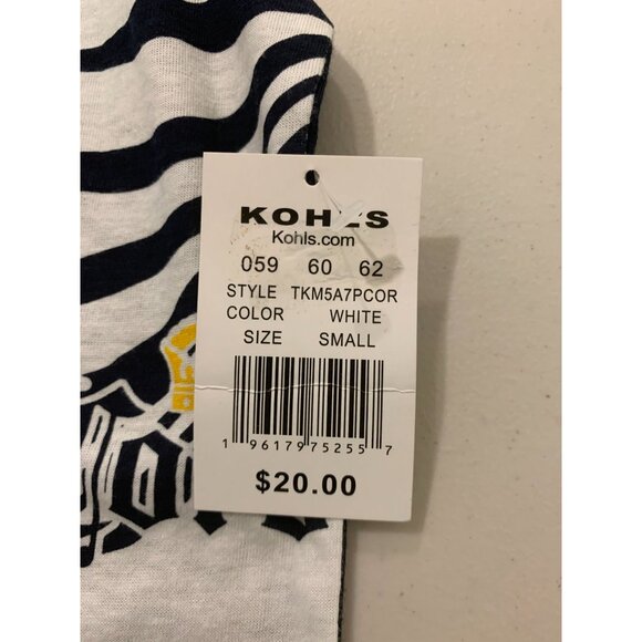 Corona Mens Tank Top S White/Navy Tropical Print - Picture 5 of 5